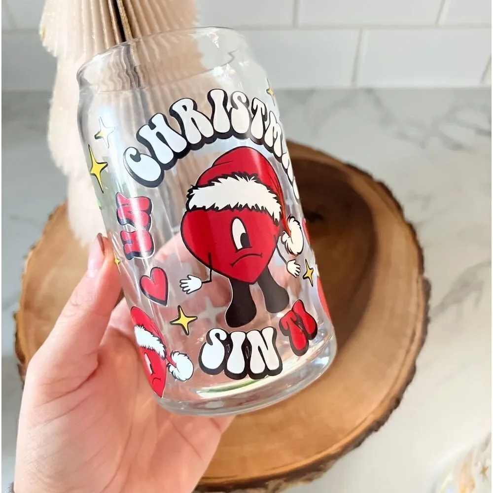 New Beer can glass NWT